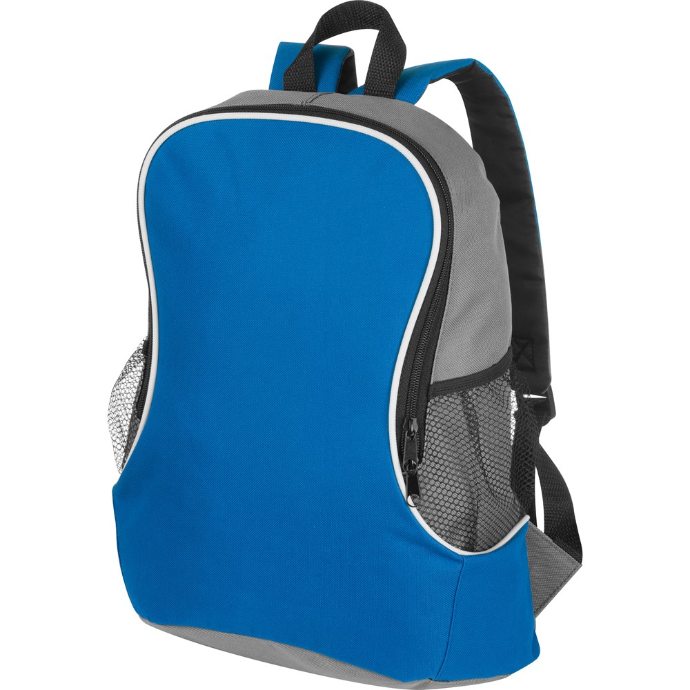 Rugzak met zijvakken - bedrukt of onbedrukt verkrijgbaar - blauw