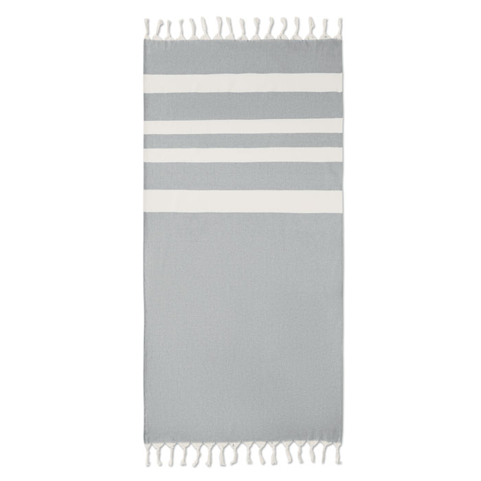 AGOURA - Hammam handdoek 140 gr/m² - met logo of onbedrukt bestellen - Steengrijs