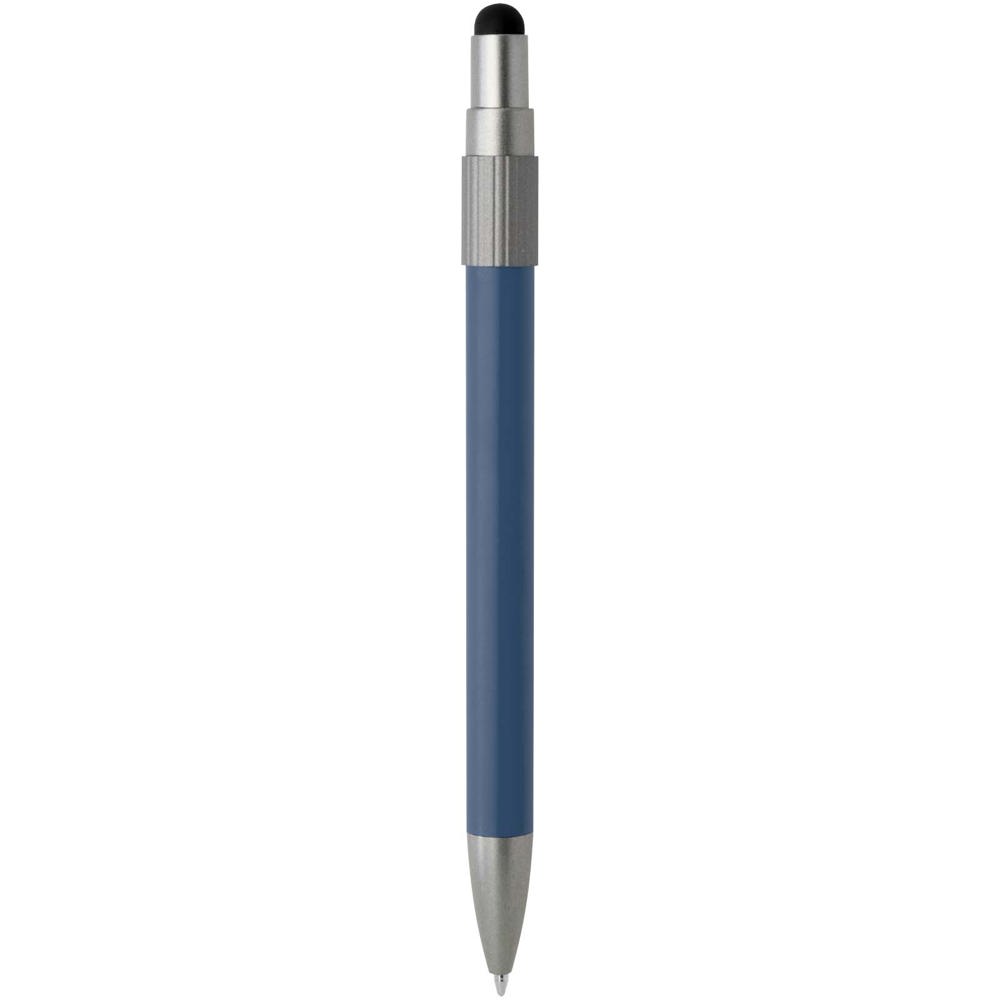 Rill RCS gerecycleerde balpen met stylus en fidget spinner (blauwe inkt)