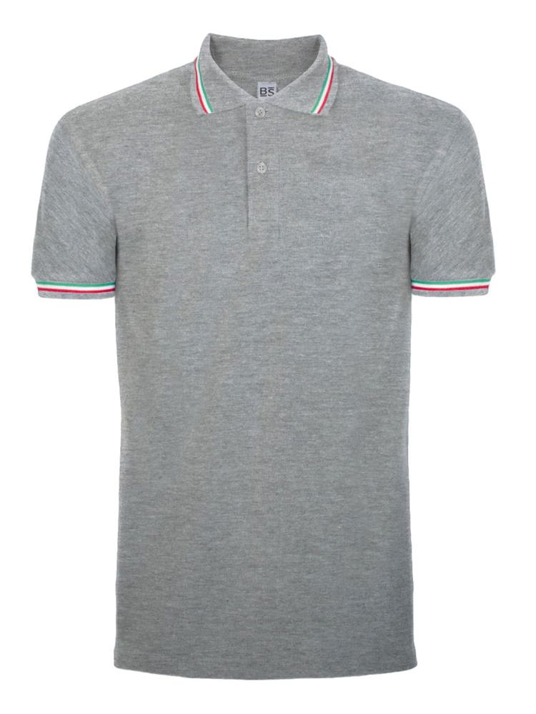 BS Italy polo, 200 gr/m² - met logo of onbedrukt bestellen - Grijs melee (PMS Cool Grey 7C)