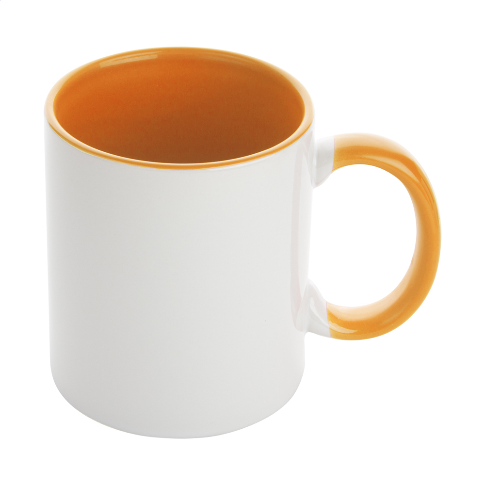 InnoColour - sublimatie mok - voor bedrijven en relatiegeschenken - oranje/wit