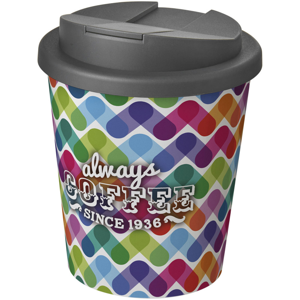 Brite-Americano® Espresso 250 ml geïsoleerde beker - met logo of onbedrukt bestellen - Wit, Grijs