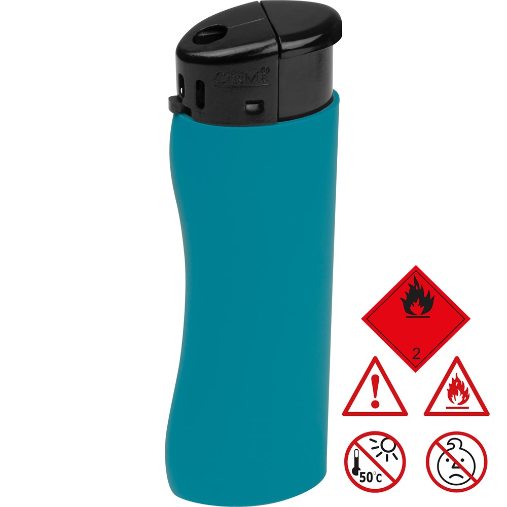 Aansteker - bedrukt of onbedrukt verkrijgbaar - Turquoise