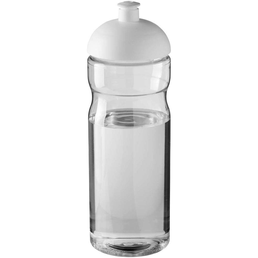 H2O Active® Eco Base 650 ml sportfles met koepeldeksel - met logo of onbedrukt bestellen - Transparent, Wit