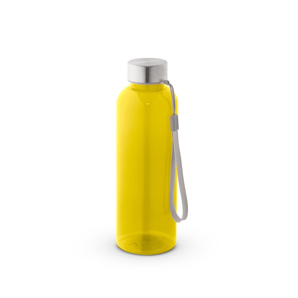 ENDERS M. Gerecycled PET (100% rPET) fles met glanzende doorschijnende afwerking 600 mL - bedrukt of onbedrukt - geel