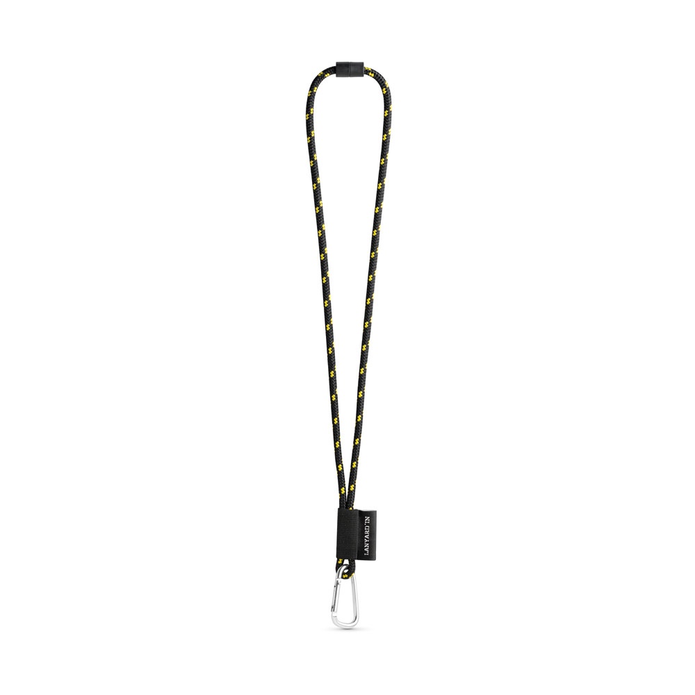 75091. Lanyard Nautic Long Set. Standaard modellen - met logo of onbedrukt bestellen - Zwart, Geel