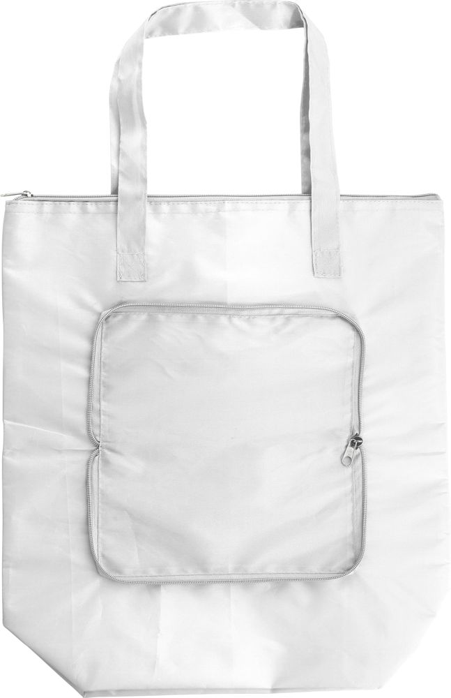 Polyester opvouwbare koeltas Hal - voor bedrijven en relatiegeschenken - Wit