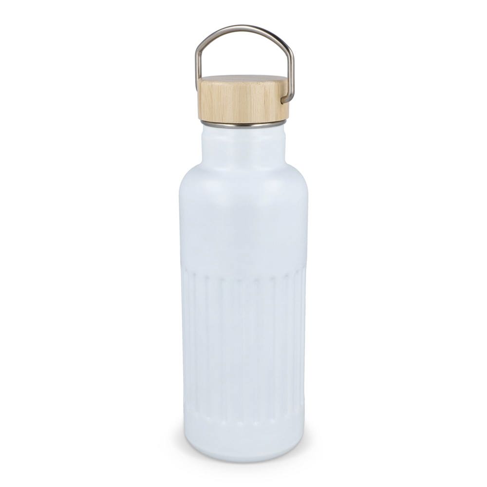 Gerecycled RVS Thermo fles 500ml - voor bedrijven en relatiegeschenken - Wit