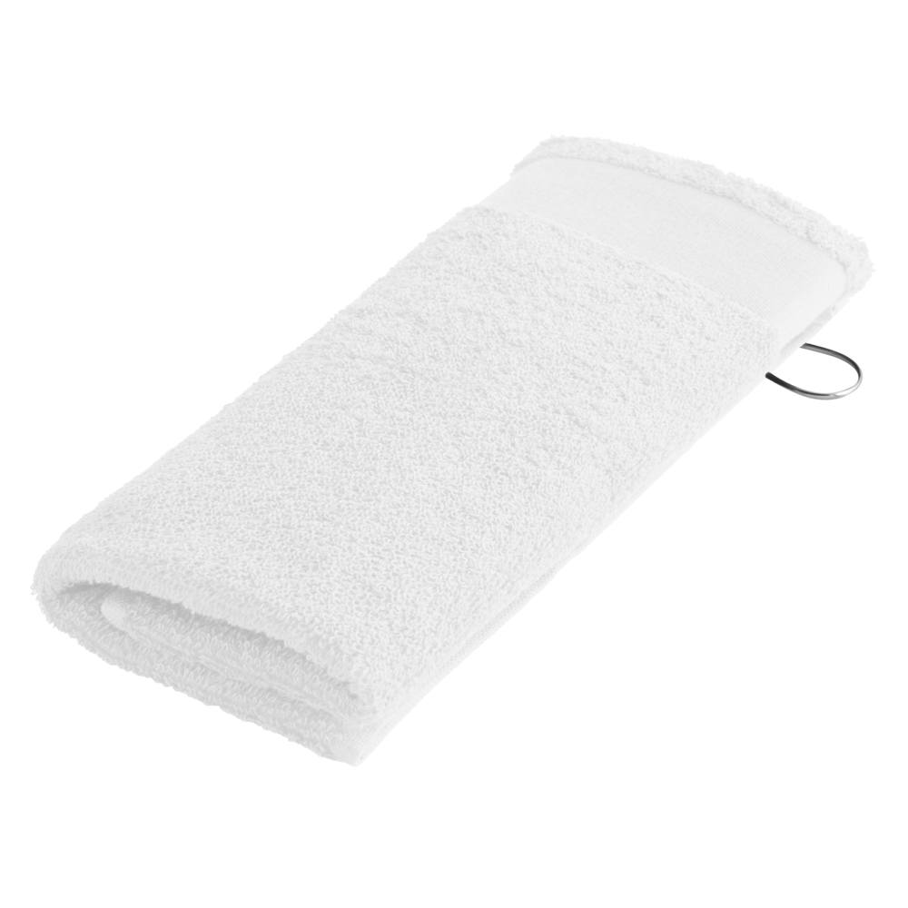 Sophie Muval golfhanddoek 55x30 cm, 450 gr/m² - bedrukt of onbedrukt verkrijgbaar - Wit (White) / Wit
