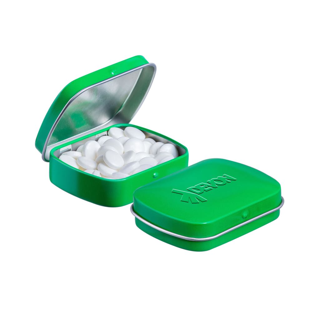 Mini scharnierblikje embossing - bedrukt of onbedrukt verkrijgbaar - Groen
