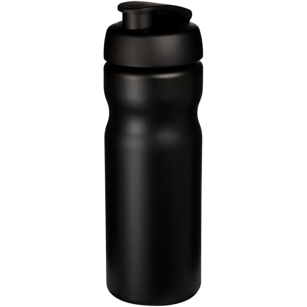 Baseline® Plus 650 ml sportfles met kanteldeksel - met logo of onbedrukt bestellen - zwart