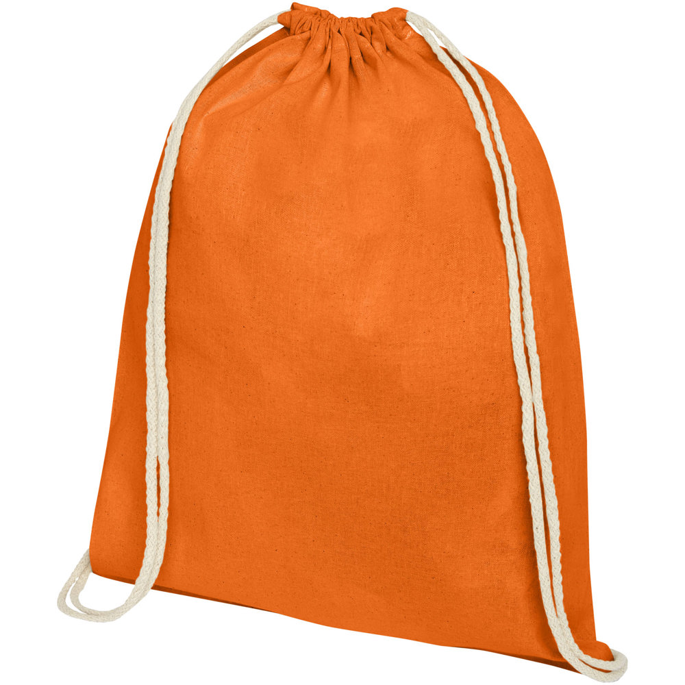 Oregon premium 100 g/m² katoenen rugzak 5L - voor bedrijven en relatiegeschenken - oranje