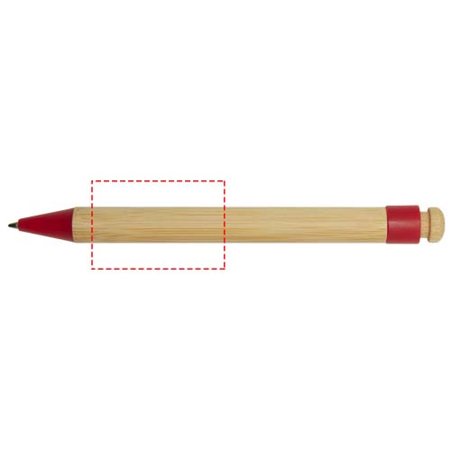 Rattan balpen van bamboe en gerecycled plastic (zwarte inkt)