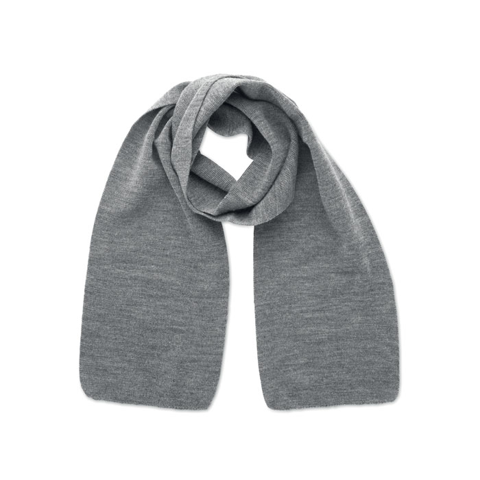 RAFY - Sjaal van RPET polyester - voor bedrijven en relatiegeschenken - wit/grijs