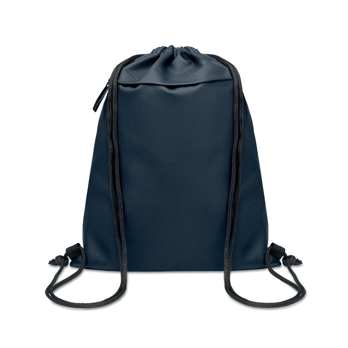 BANGKOK BAG - Trekkoordtas van 600D RPET - bedrukt of onbedrukt verkrijgbaar - Blauw
