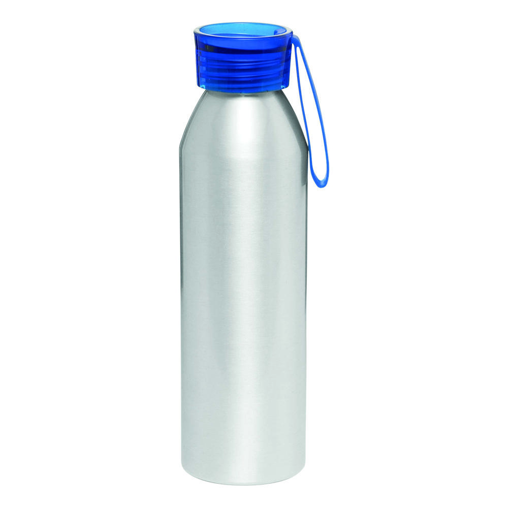 COLOURED - Aluminium drinkfles - met logo of onbedrukt bestellen - blauw