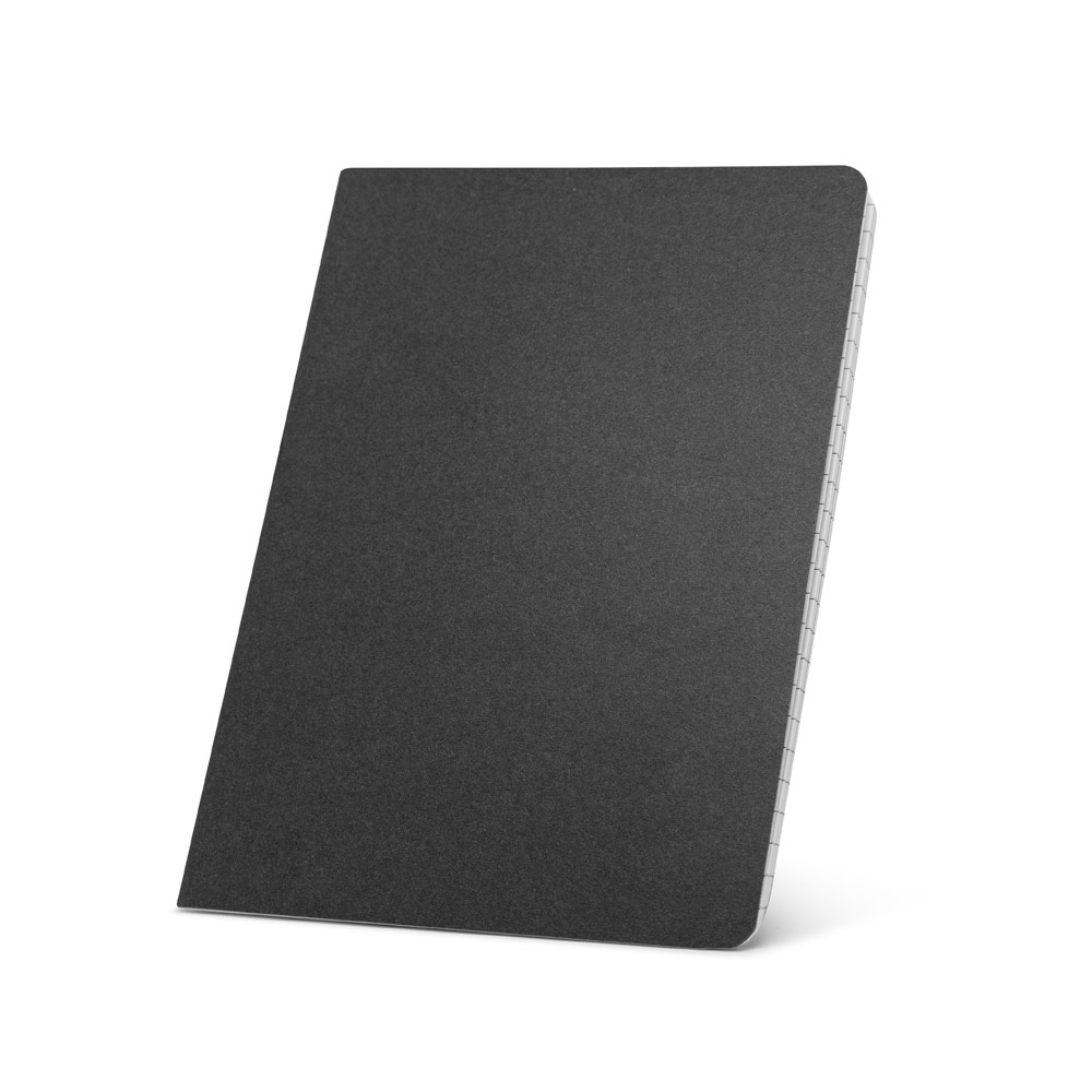 ECOWN. Notitieboekje A5 gelinieerde pagina's - met logo of onbedrukt bestellen - Zwart