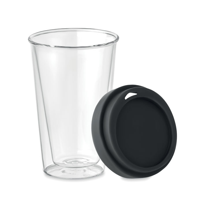 BIELO TUMBLER - Dubbelwandig glas met deksel