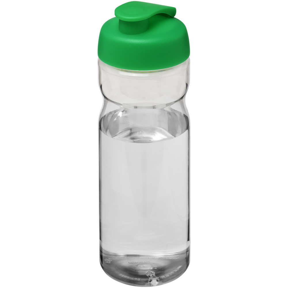 H2O Active® Base 650 ml sportfles met flipcapdeksel - voor bedrijven en relatiegeschenken - Transparent, Groen