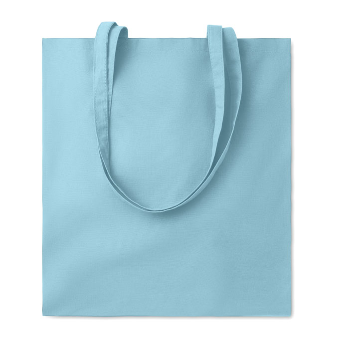 COTTONEL COLOUR + - Katoenen boodschappentas - kopen of bedrukken - Babyblauw