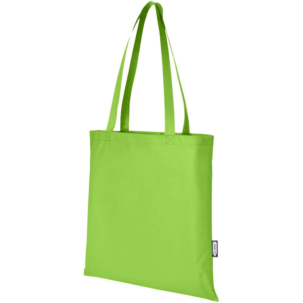 Zeus GRS gerecycled non woven conferentiedraagtas 6 l - bedrukt of onbedrukt verkrijgbaar - Lime