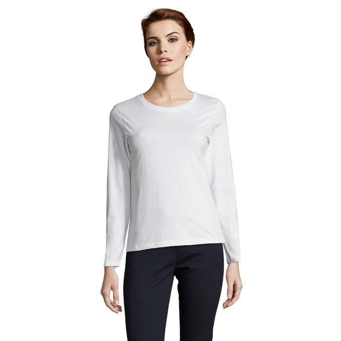 IMPERIAL LSL WOMEN - IMPERIAL LSL DAMES T-SHIRT - met logo of onbedrukt bestellen - wit