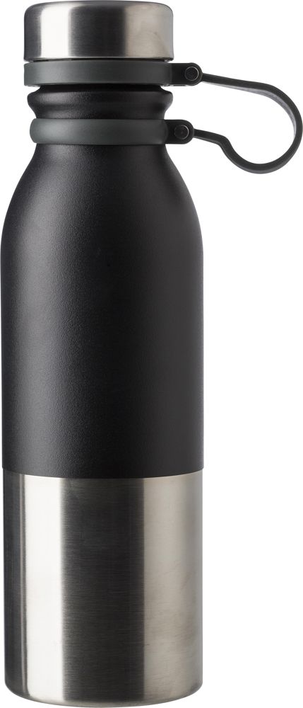 Roestvrijstalen fles (600ml) Will - kopen of bedrukken - Zwart