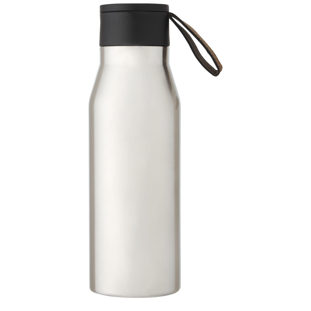 Ljungan koperen vacuüm geïsoleerde roestvrijstalen fles van 500 ml met PU leren band en deksel
