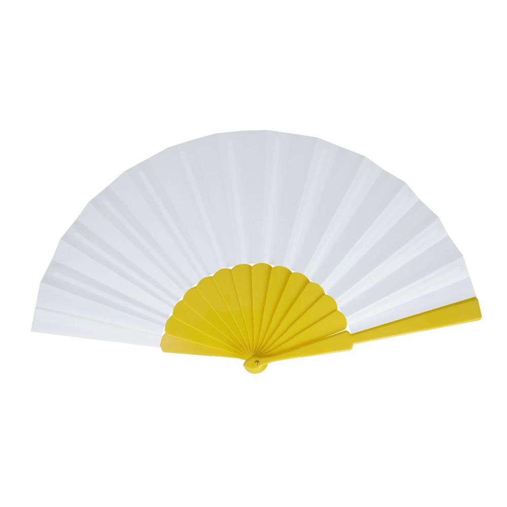 Waaier plastic & polyester - voor bedrijven en relatiegeschenken - Geel