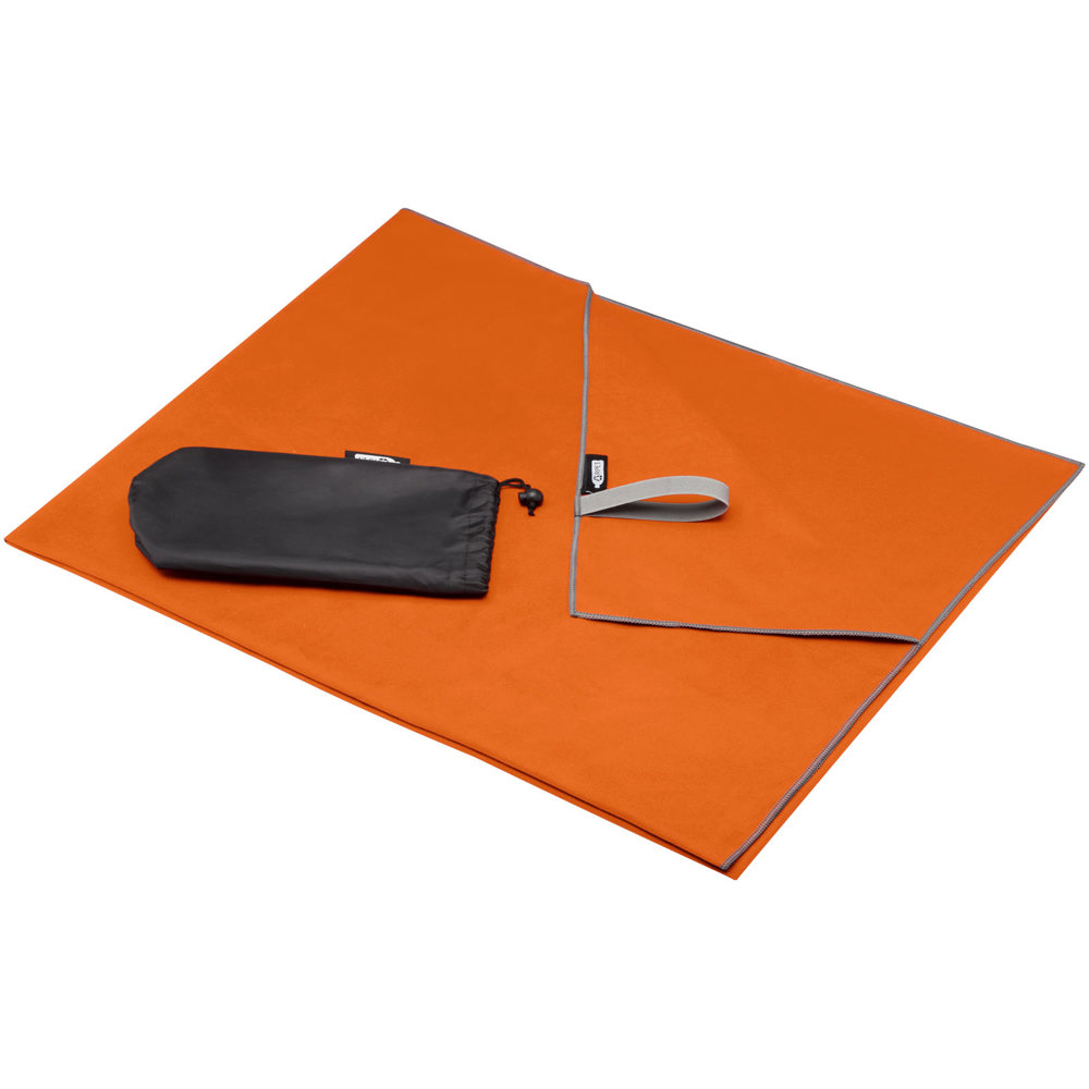 Pieter GRS ultralichte en sneldrogende handdoek 100 x 180 cm - voor bedrijven en relatiegeschenken - Oranje