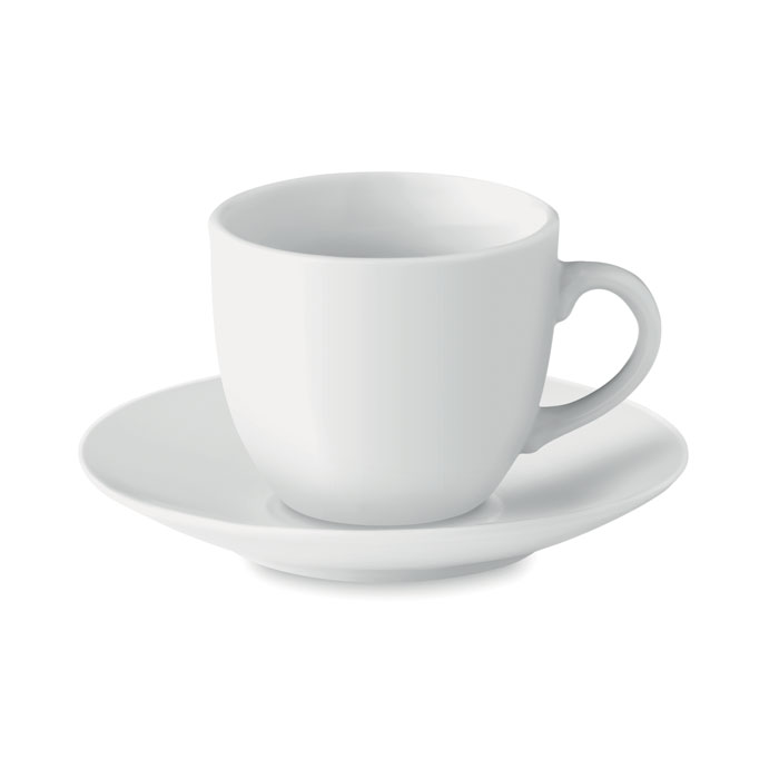 ESPRESSO - Kop en schotel 80 ml - voor bedrijven en relatiegeschenken