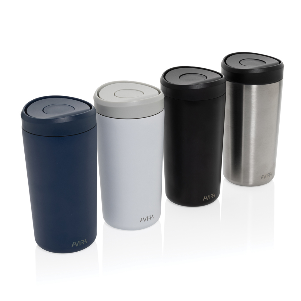 Avira Alix RCS recycled staal klik beker 400ML - met logo of onbedrukt bestellen