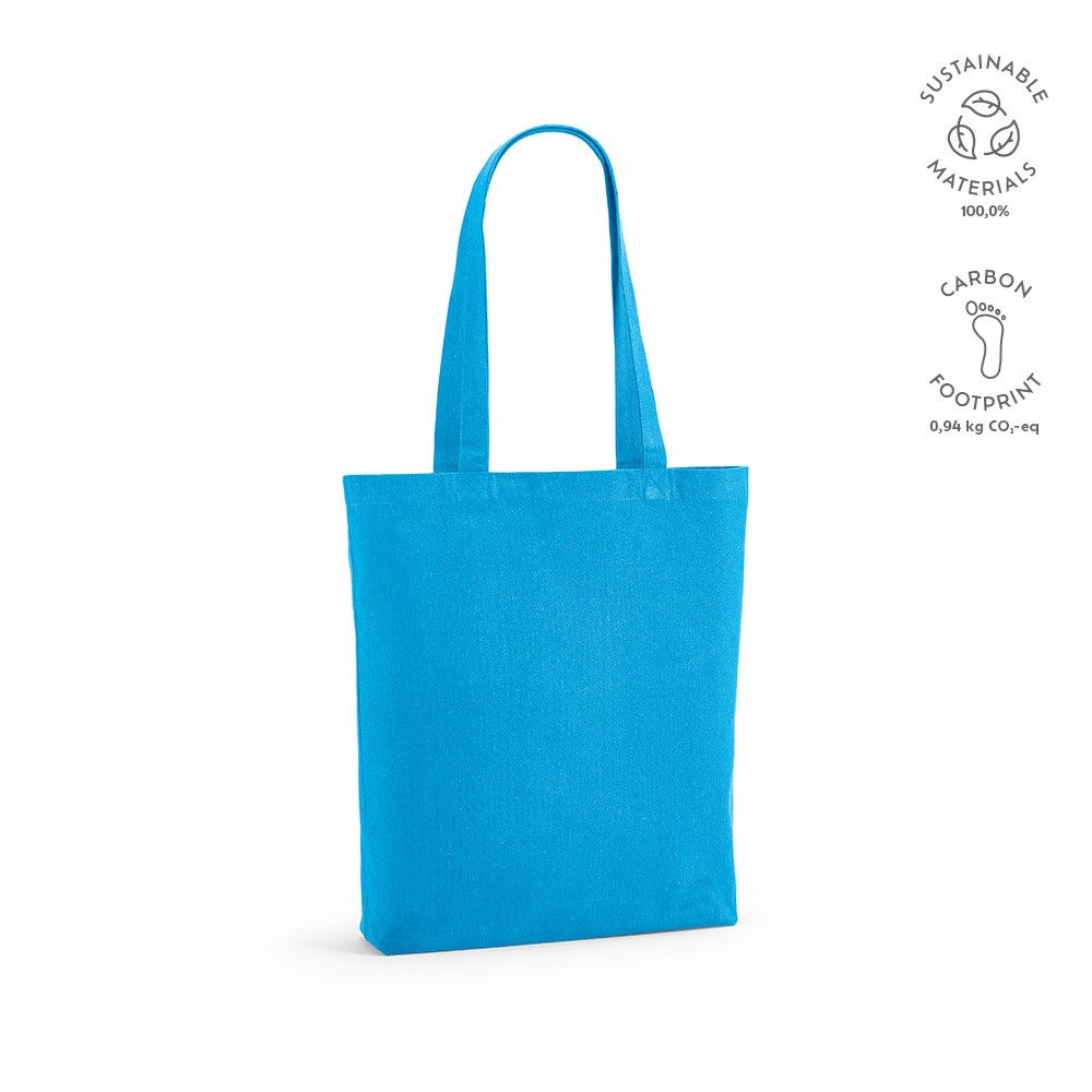 Logan boodschappentas gerecycled katoen 280 gsm - voor bedrijven en relatiegeschenken - lichtblauw