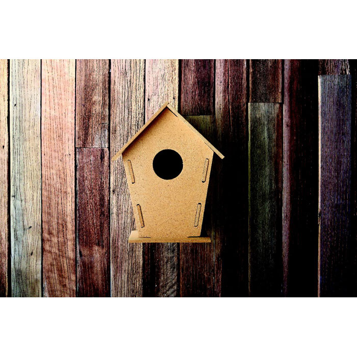 WOOHOUSE - Vogelhuisje van MDF - bedrukt of onbedrukt verkrijgbaar