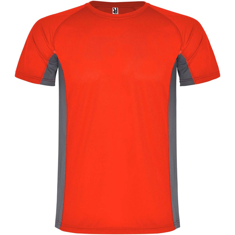 Shanghai sportshirt met korte mouwen voor heren - bedrukt of onbedrukt verkrijgbaar - Rood, Donkerlood