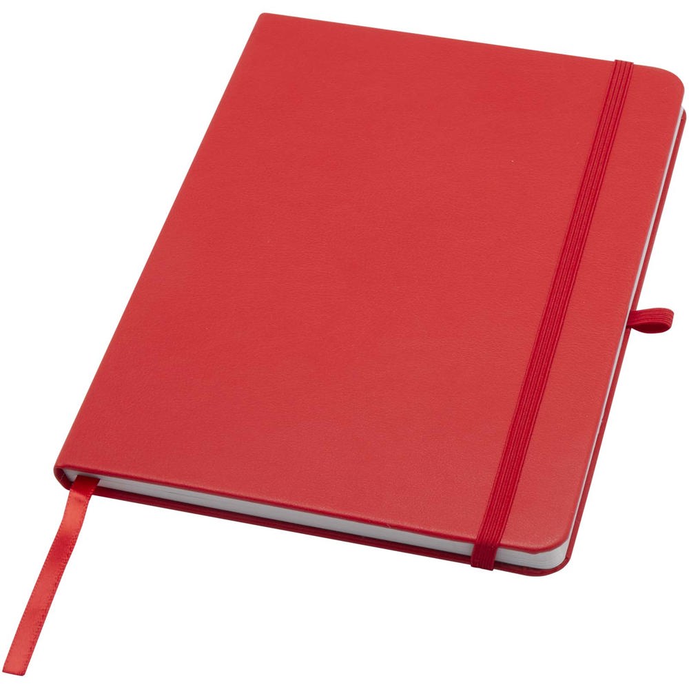 Teak A5 gerecycled notitieboek met harde kaft en gelinieerde pagina's - kopen of bedrukken - Rood