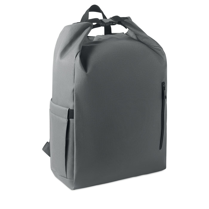 UNITON - 15" rolltop laptop rugzak - bedrukt of onbedrukt verkrijgbaar - Steengrijs