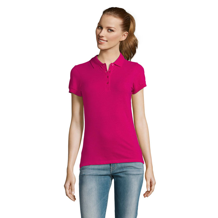 PASSION - PASSION dames polo 170g - bedrukt of onbedrukt verkrijgbaar - fuchsia