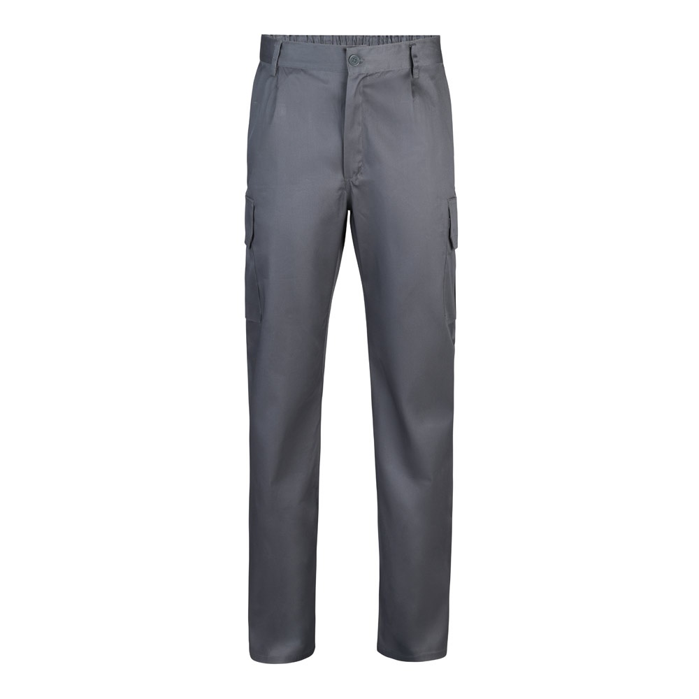 VL MABON. Multi-pocket keperstof broek (200g/m²), van katoen (35%) en polyester (65%) - met logo of onbedrukt - Grijs