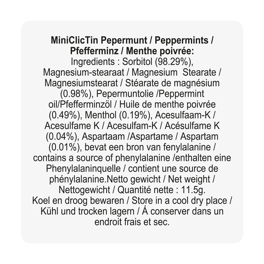 Mini ClicTin pepermuntjes
