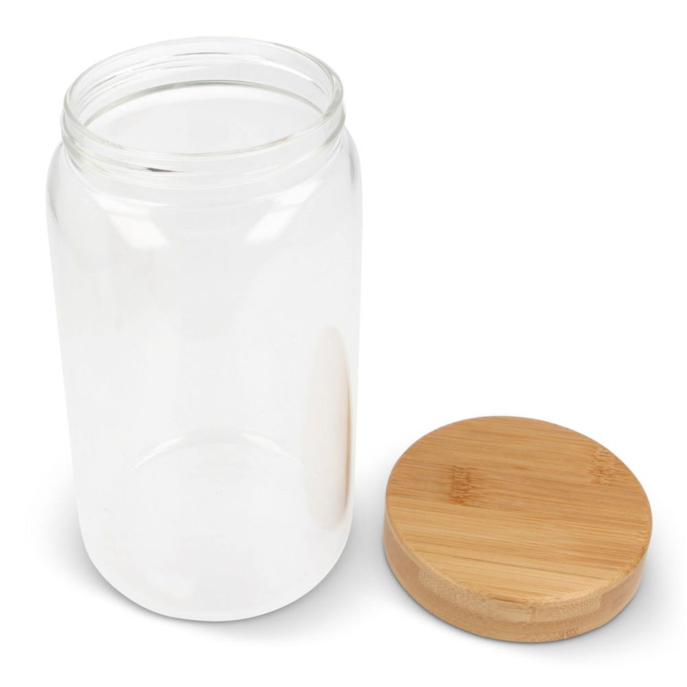 Canister glas &amp; bamboe 1200ml