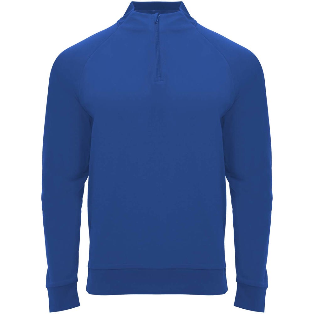 Epiro sweatshirt met lange mouwen en kwartrits voor kinderen - met logo of onbedrukt bestellen - Koningsblauw