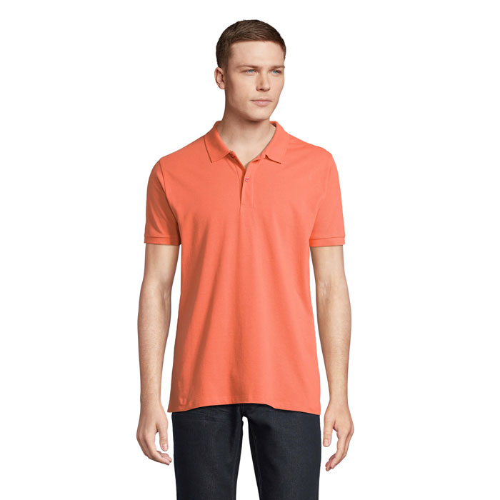PLANET MEN - PLANET HEREN Polo 170g - kopen of bedrukken - Pop Orange