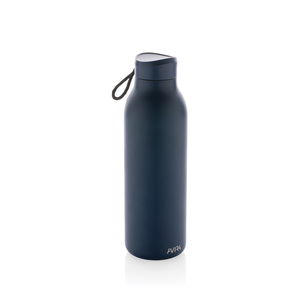Avira Avior RCS gerecycled roestvrijstalen fles 500 ML - met logo of onbedrukt bestellen - donkerblauw (± PMS 2767)