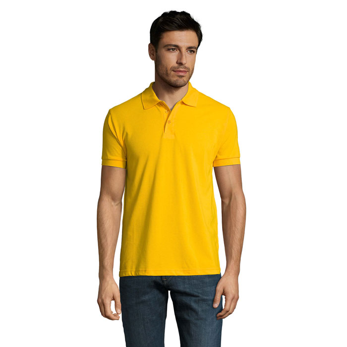 PRIME MEN - PRIME heren polo 200g - bedrukt of onbedrukt verkrijgbaar - goud