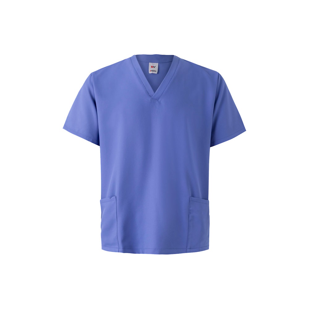 VL FLORA. Tuniek met korte mouwen (140 g/m²) gemaakt van 100% microvezel - blauw