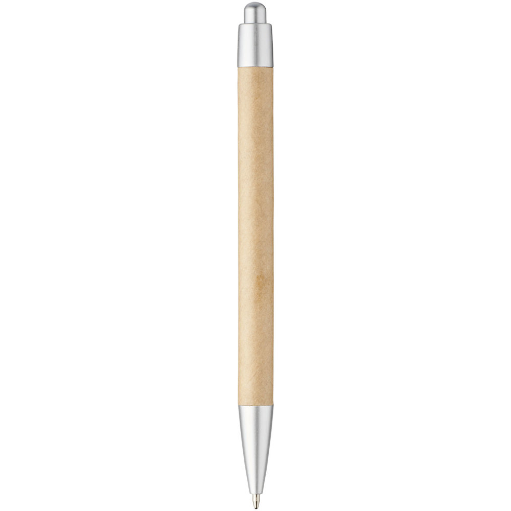 Tiflet balpen van gerecycled papier (zwarte inkt)