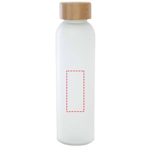 Lume 500 ml fles van mat natronkalkglas met bamboe deksel  