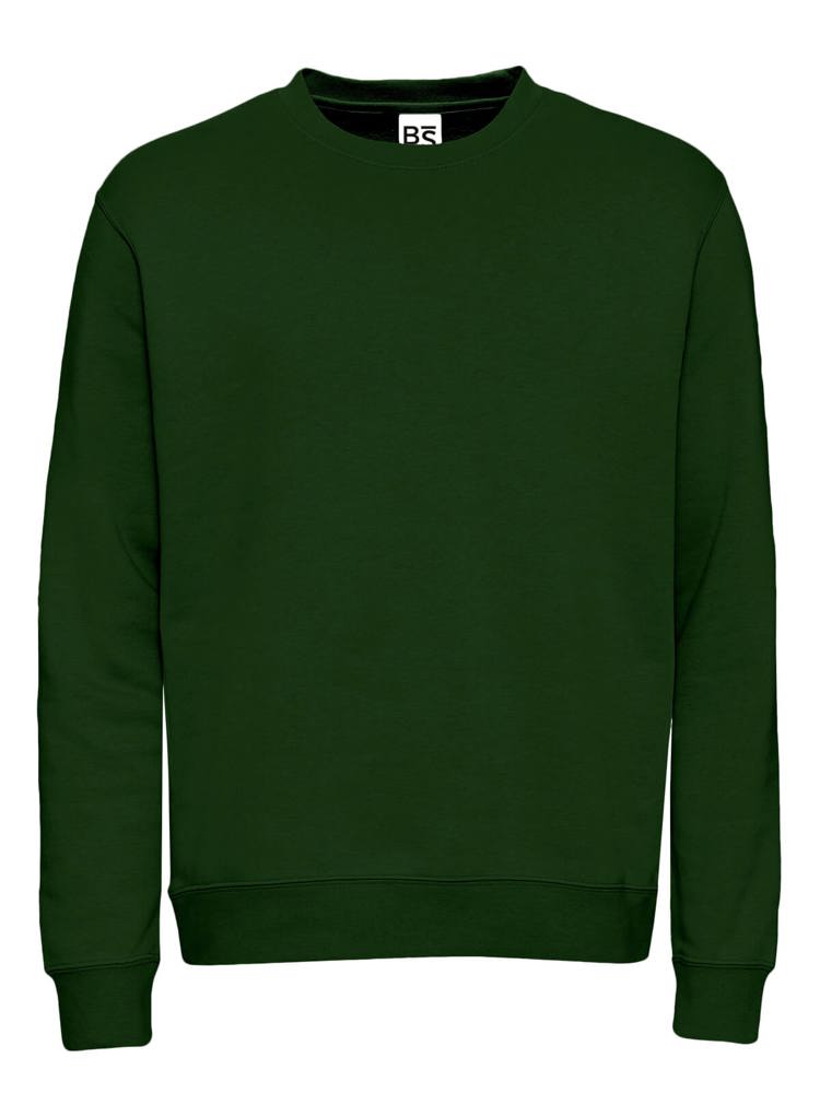 BS Atlas sweater, 280 gr/m² - met logo of onbedrukt bestellen - Flessengroen (PMS 2411C)