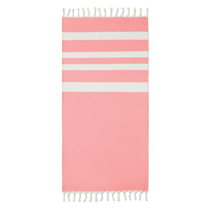 AGOURA - Hammam handdoek 140 gr/m² - met logo of onbedrukt bestellen - rood